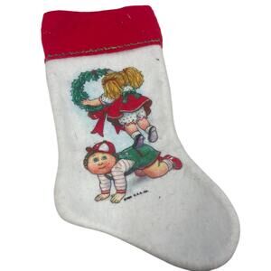 Vintage 1984 Cabbage Patch Kids Girl Boy Hanging Wreath Christmas Stocking